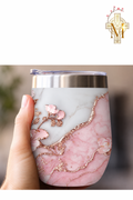 Pink Petal Insulated Mug 🌷