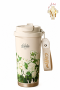 Ivory Bloom Travel Tumbler