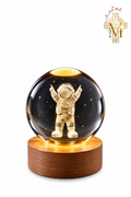 Cosmic Explorer Astronaut Crystal Globe