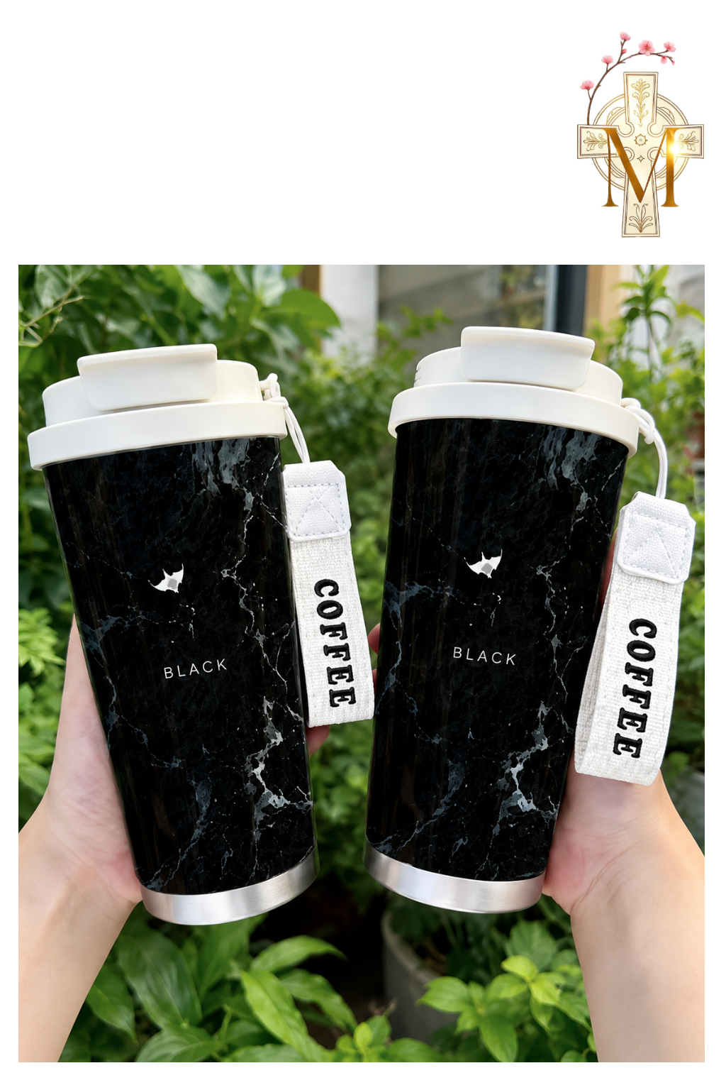 Midnight Marble Coffee Tumbler