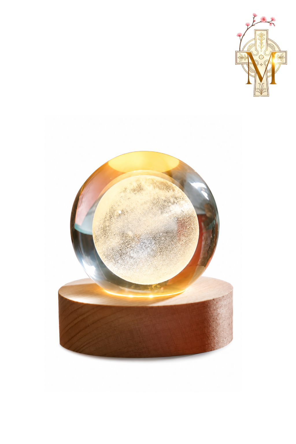 Glowing Moon Crystal Globe