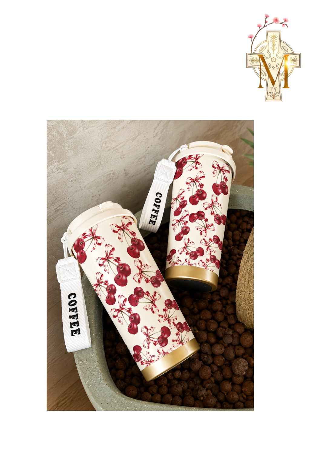 Cherry Bow Travel Tumbler
