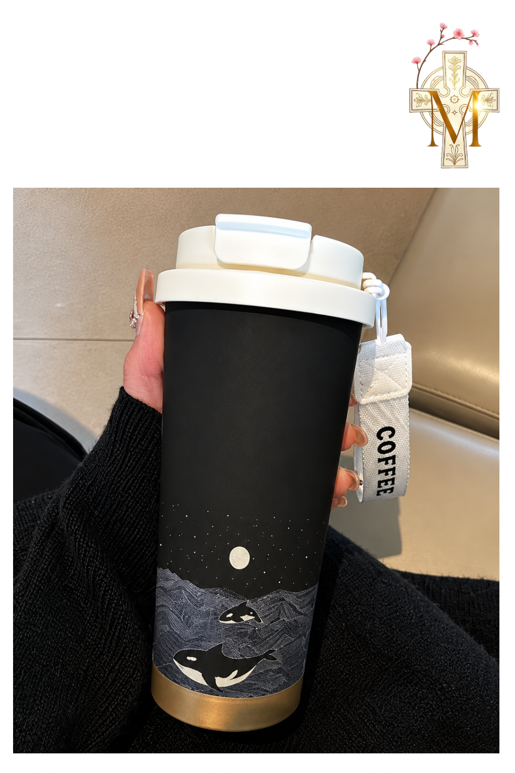 Midnight Orca Coffee Tumbler 🐋