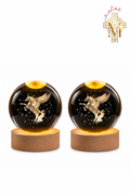 Enchanted Golden Unicorn Crystal Globe